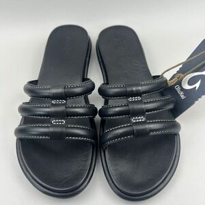 OluKai tiare leather Black sandals